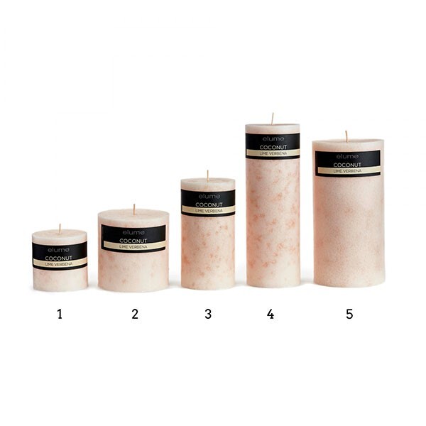 Elume Signature Pillar Candle - Coconut Lime Verbena